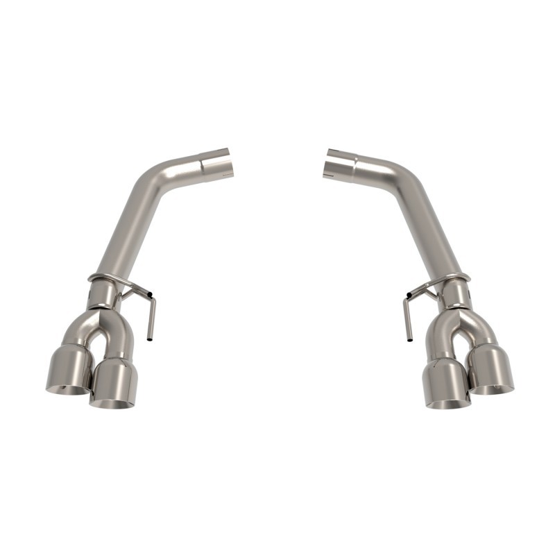 Ford Mustang Performance Exhaust - Kooks Headers - Axle Back Muffler Delete w/ 4in Quad Tips - Polished - `18-`20